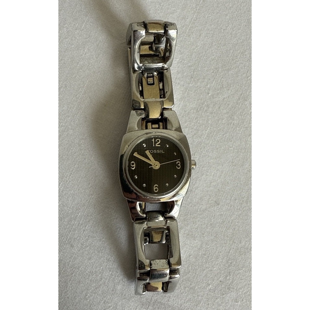 Fossil ES-1162 Women's F2 Stainless Steel Quartz Watch Black Dial 30M